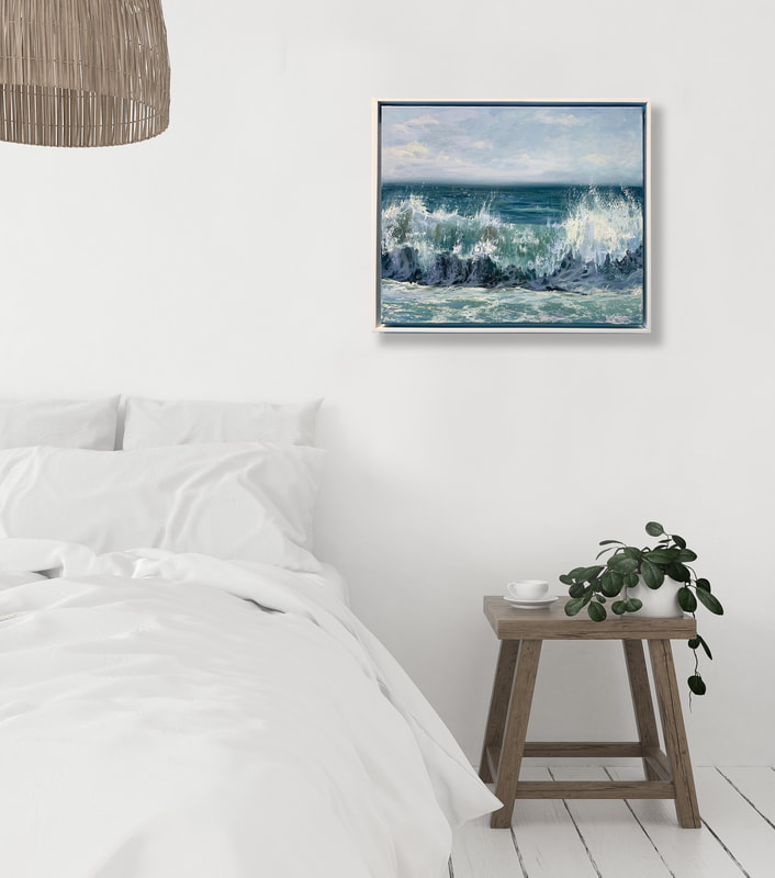 Sunshine Roll, Seascape by Annie Wildey, bedroom Interior