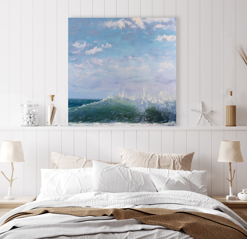 Annie Wildey Seascape -Coastal Breeze III, 36x36in Oil, $5000