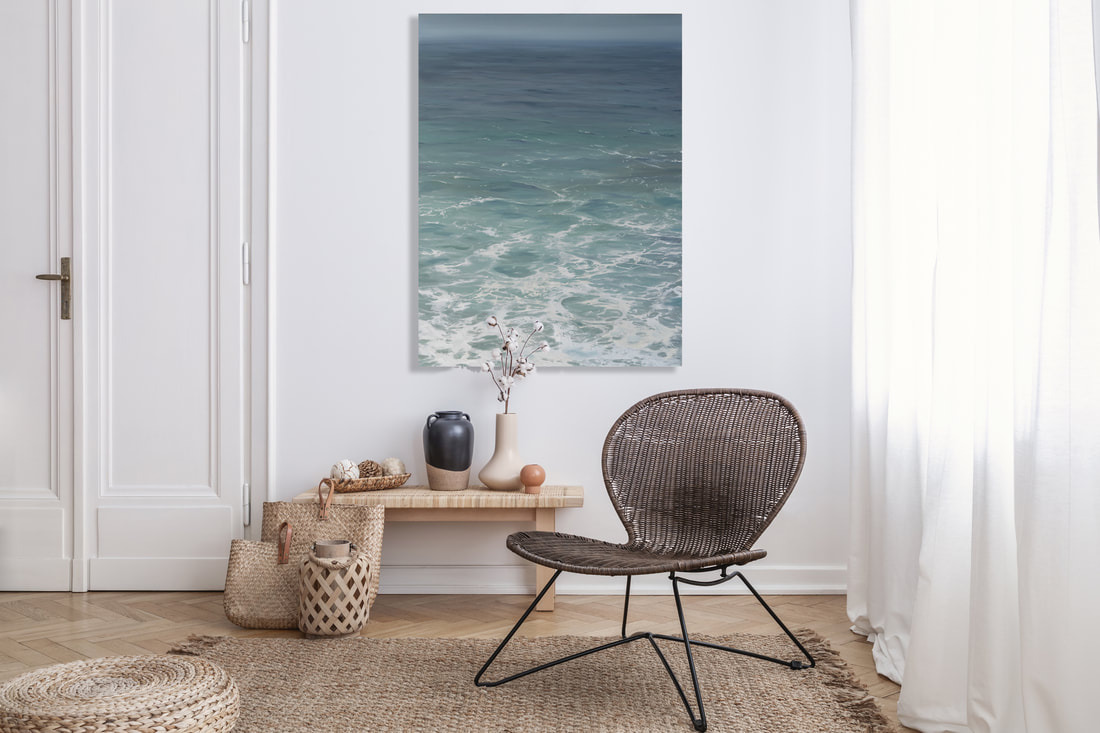 Morning Haze Seascape painting by Annie Wildey